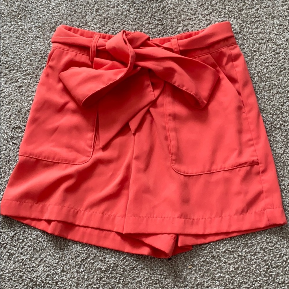 Coral dress shorts